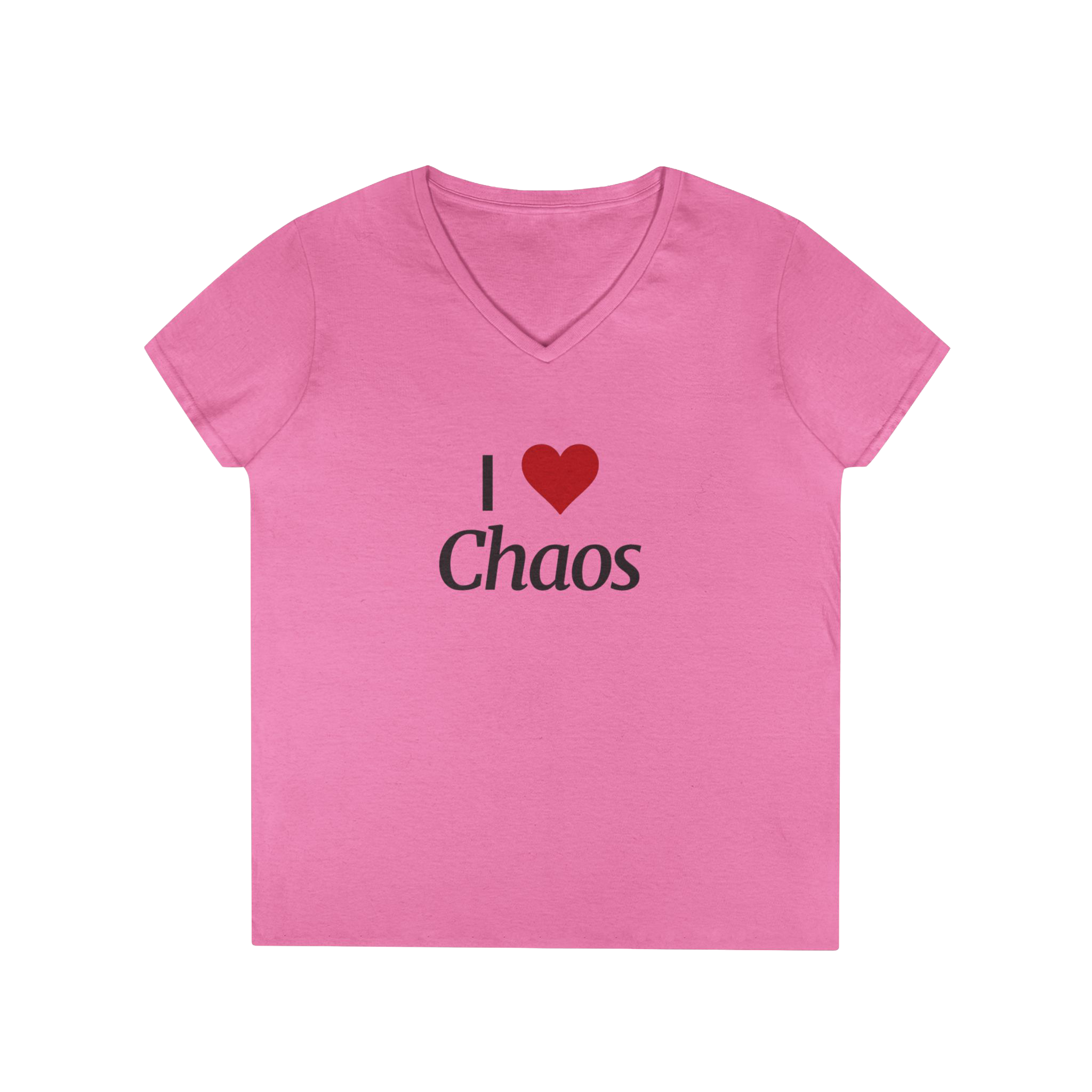 I LOVE CHAOS V-NECK TEE FOR HER