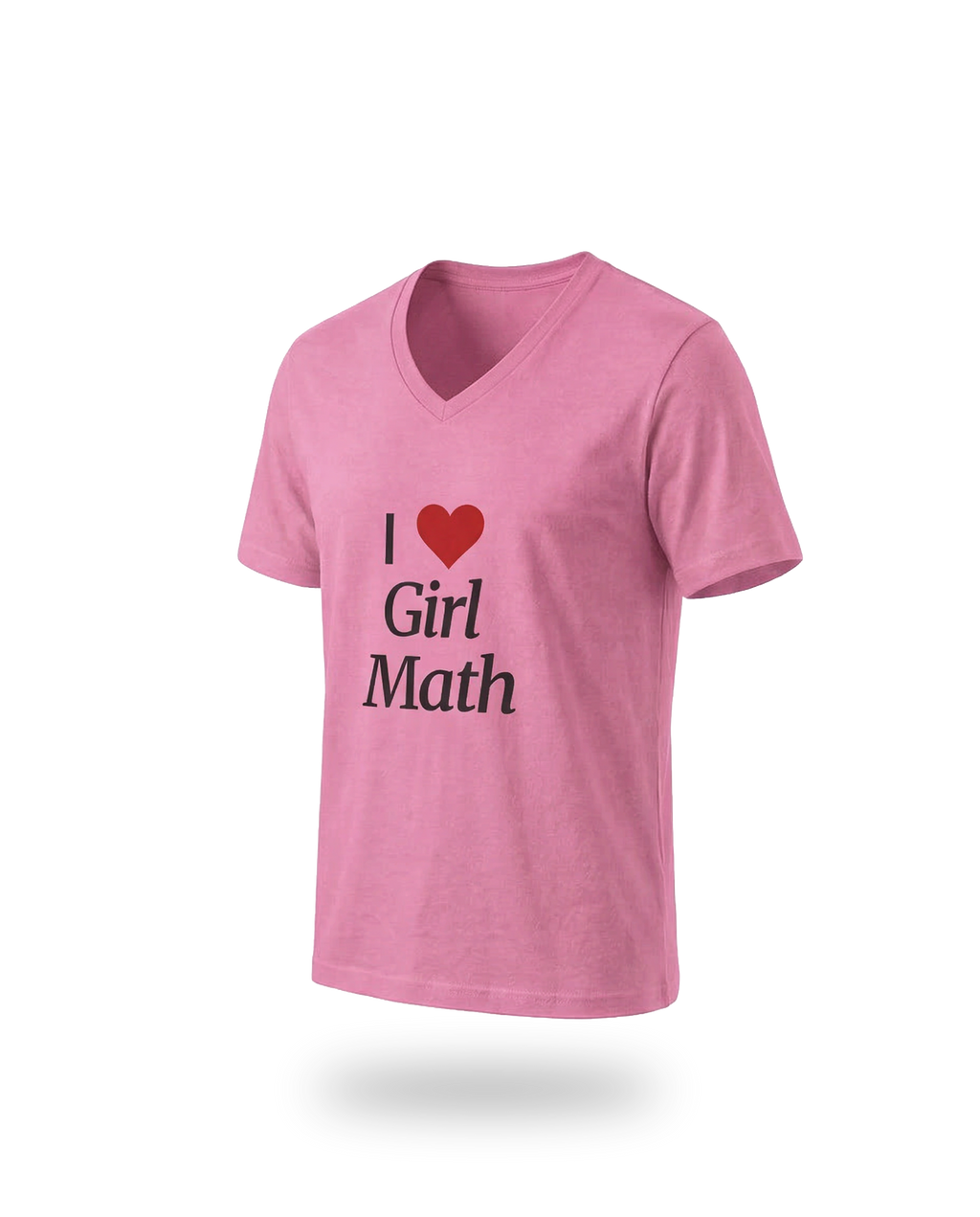 I LOVE GIRL MATH V-NECK TEE FOR HER