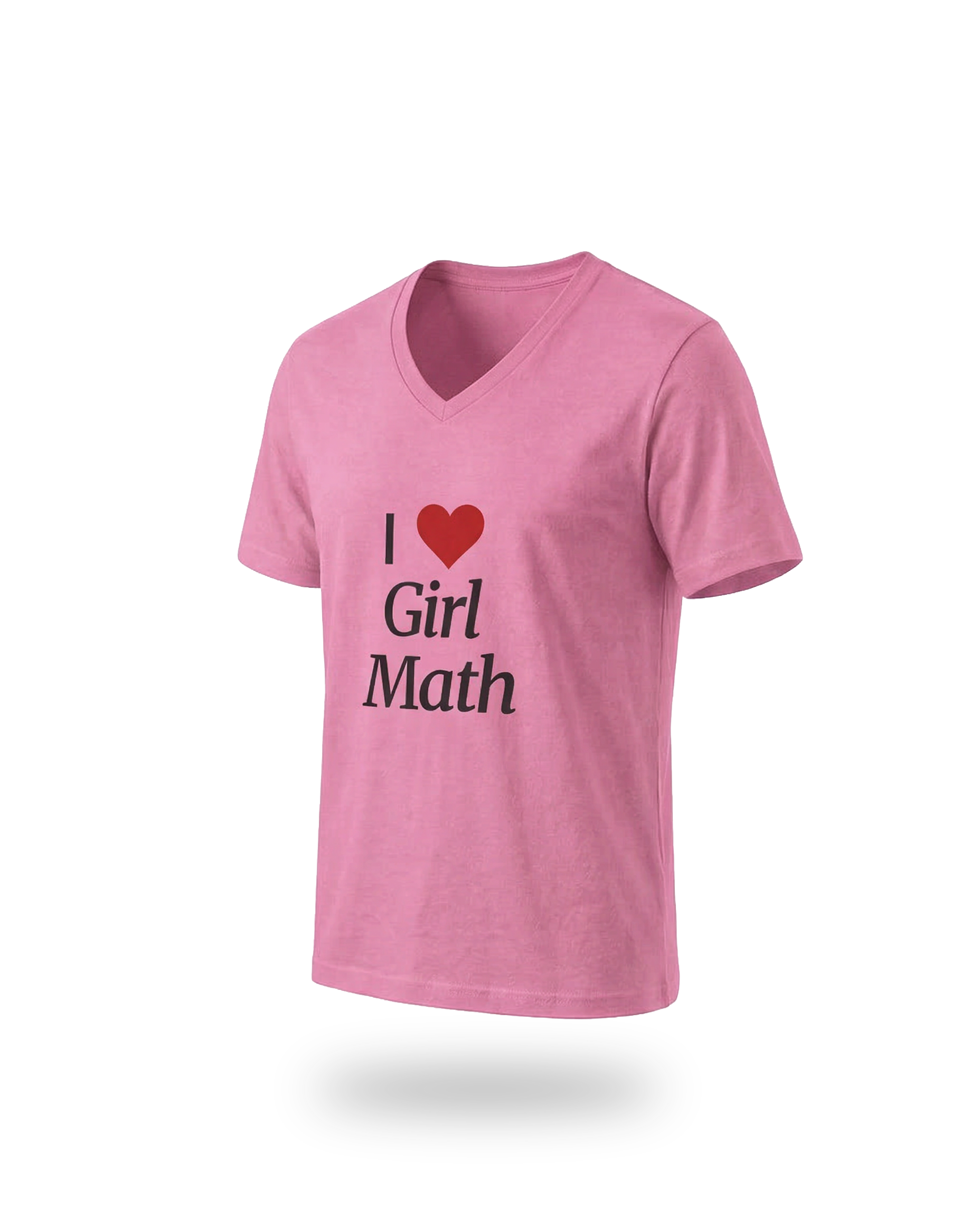 I LOVE GIRL MATH V-NECK TEE FOR HER