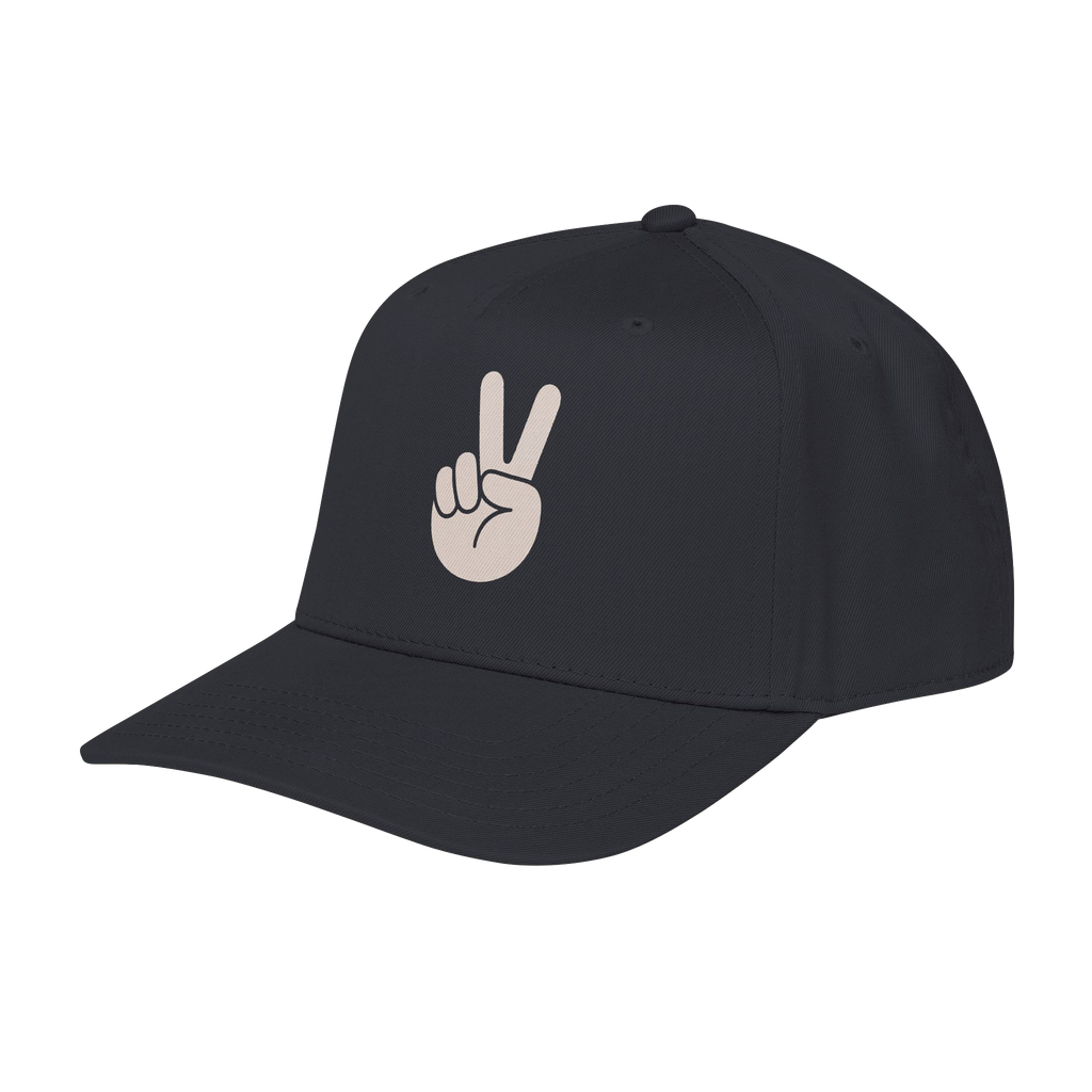 Mid Profile Baseball Cap Peace Black