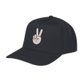Mid Profile Baseball Cap Peace Black