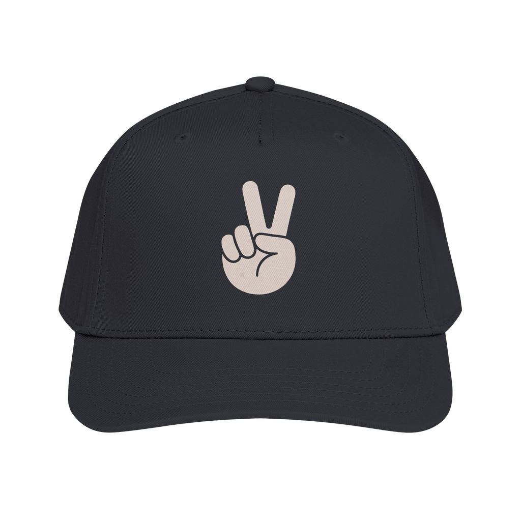 Mid Profile Baseball Cap Peace Black