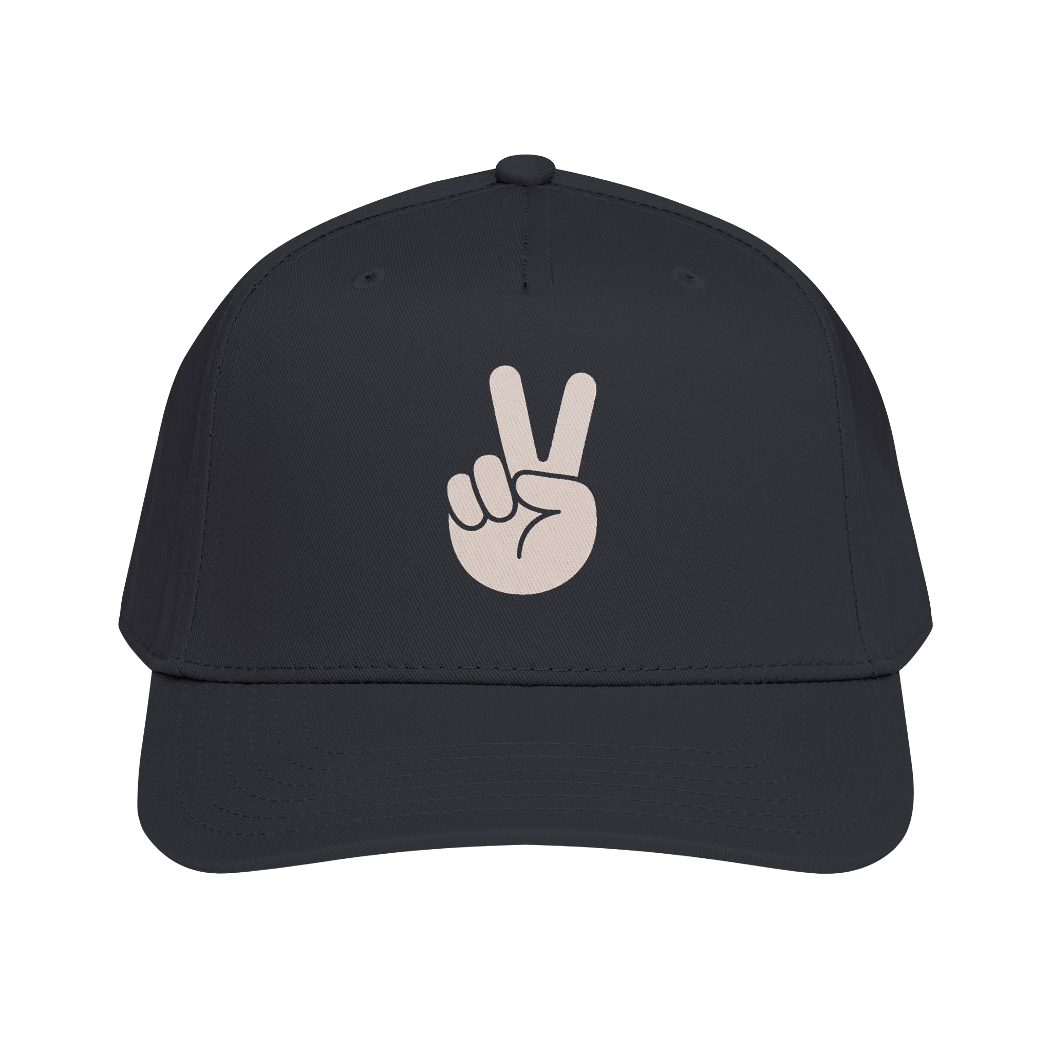 Mid Profile Baseball Cap Peace Black