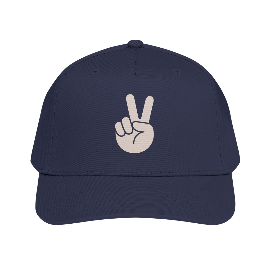 Mid Profile Baseball Cap Peace Navy