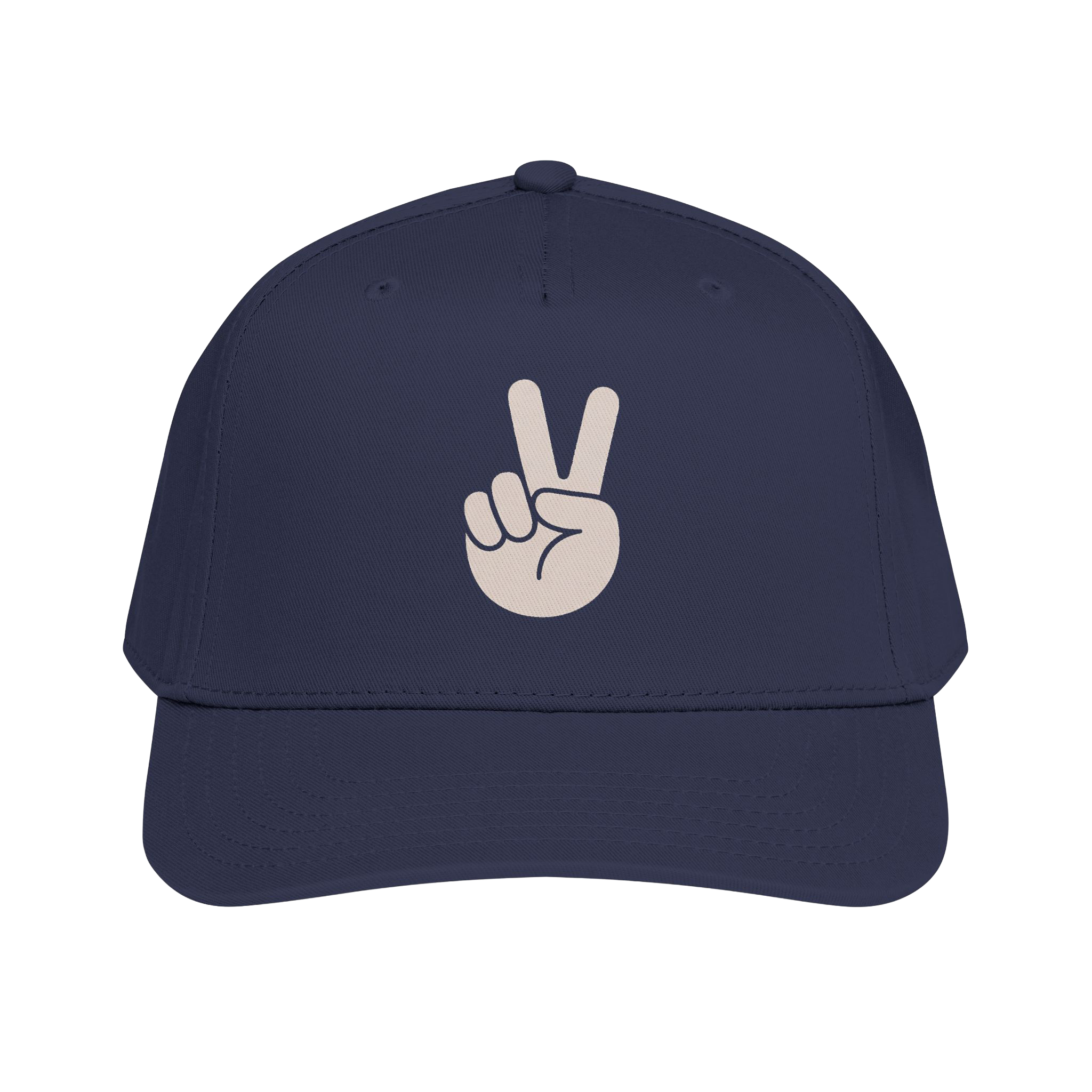 Mid Profile Baseball Cap Peace Navy