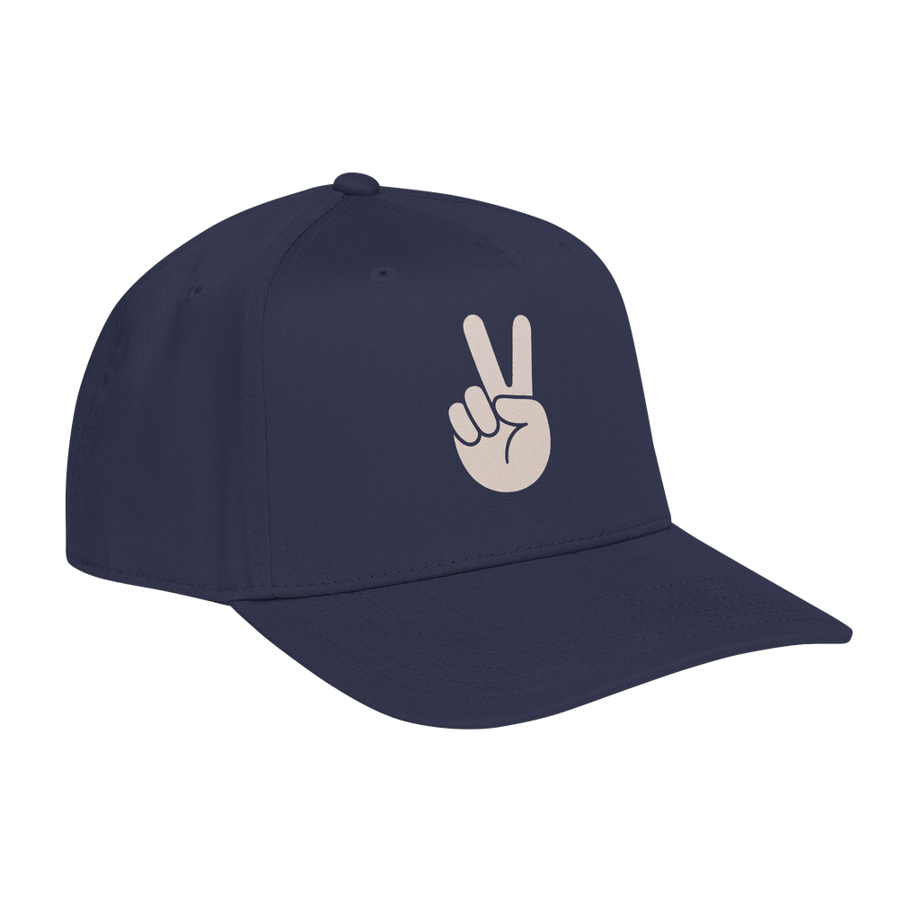 Mid Profile Baseball Cap Peace Navy
