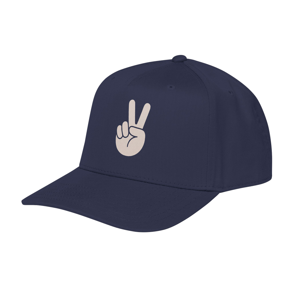 Mid Profile Baseball Cap Peace Navy