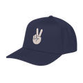 Mid Profile Baseball Cap Peace Navy