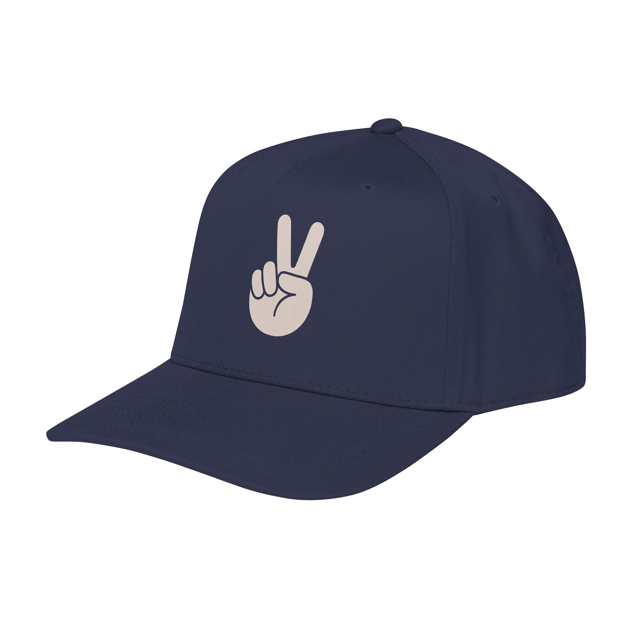 Mid Profile Baseball Cap Peace Navy