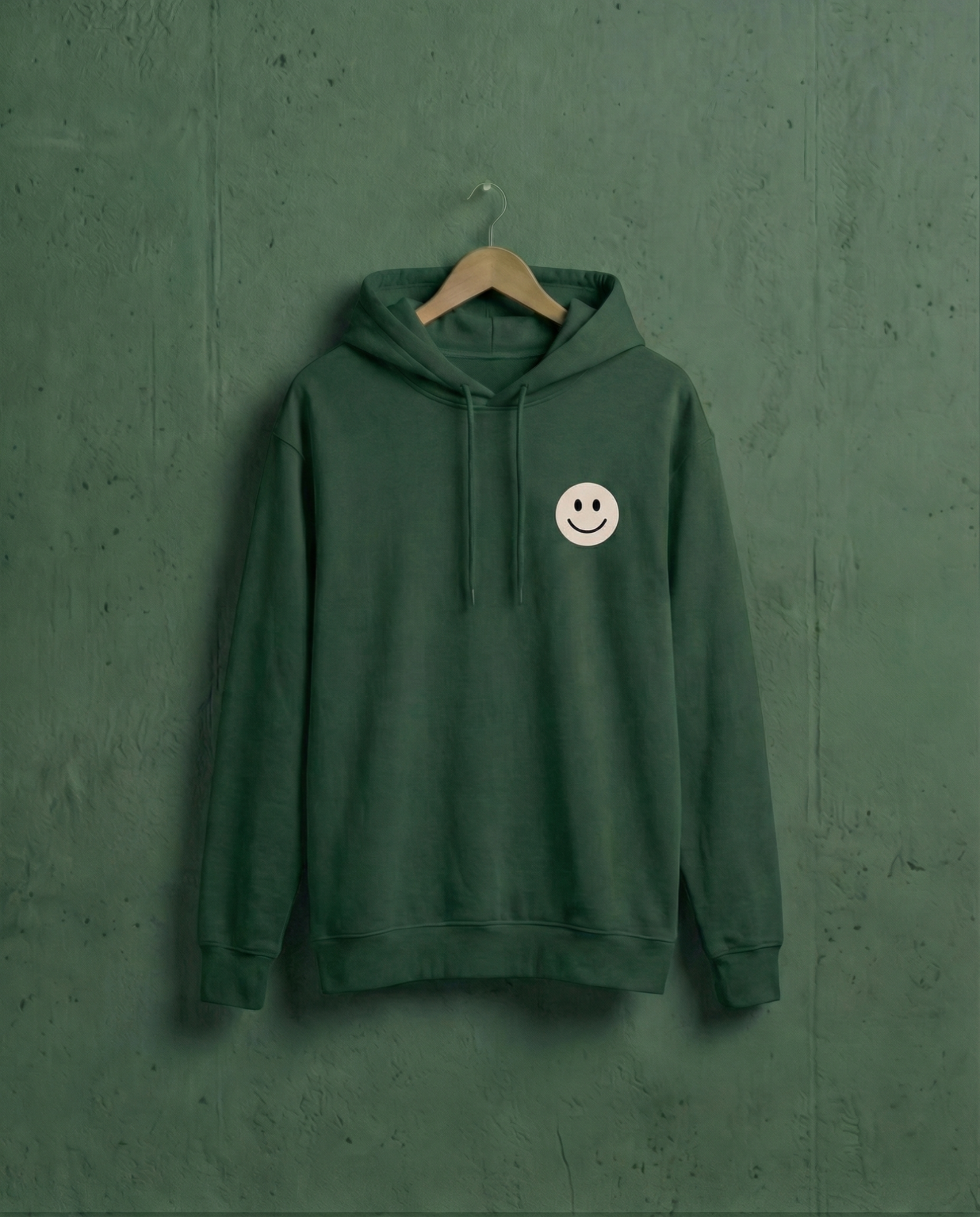 EM-JI HOODIE SMILE - DARK GREEN