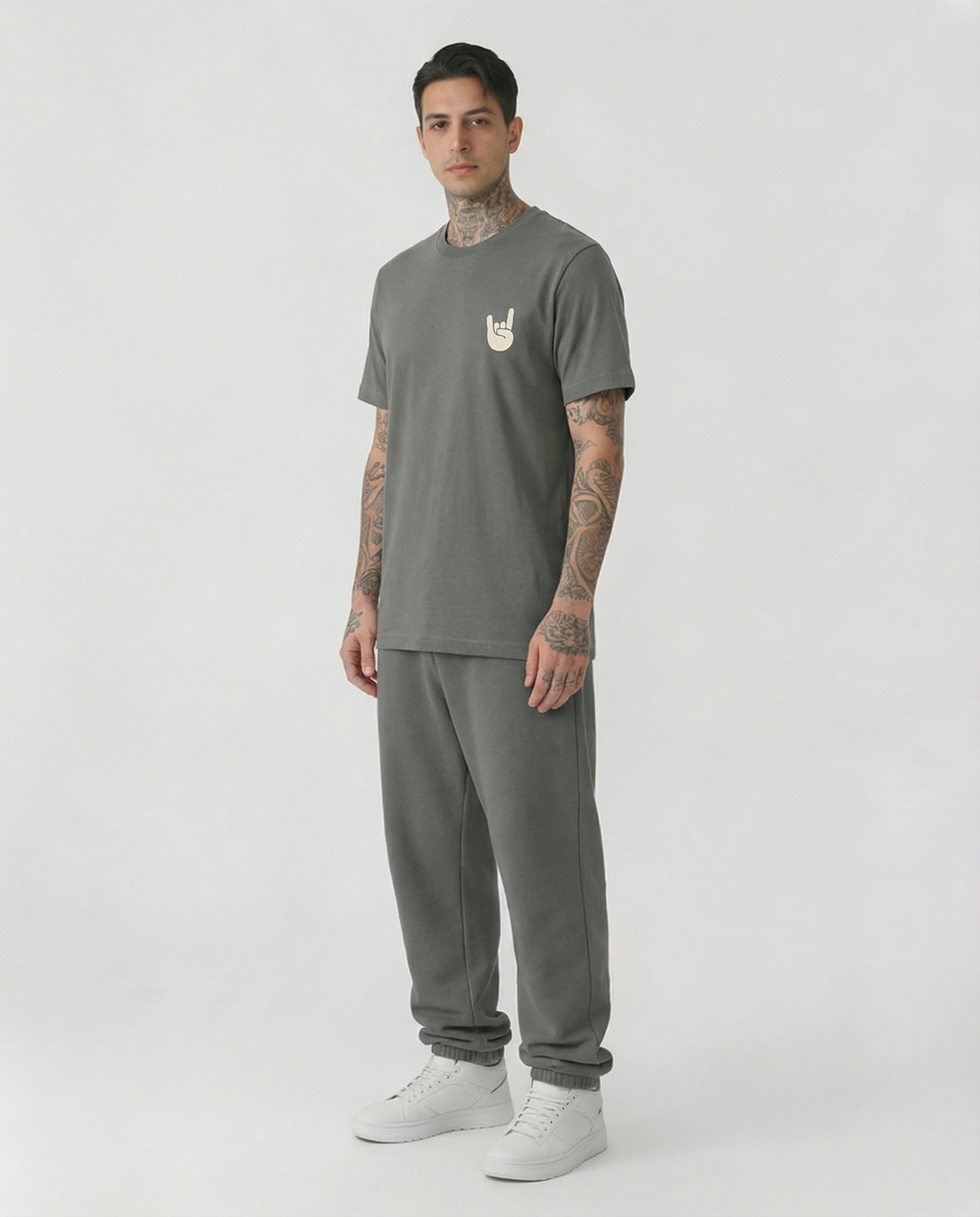 EM-JI T-SHIRT ROCK & ROLL GREY