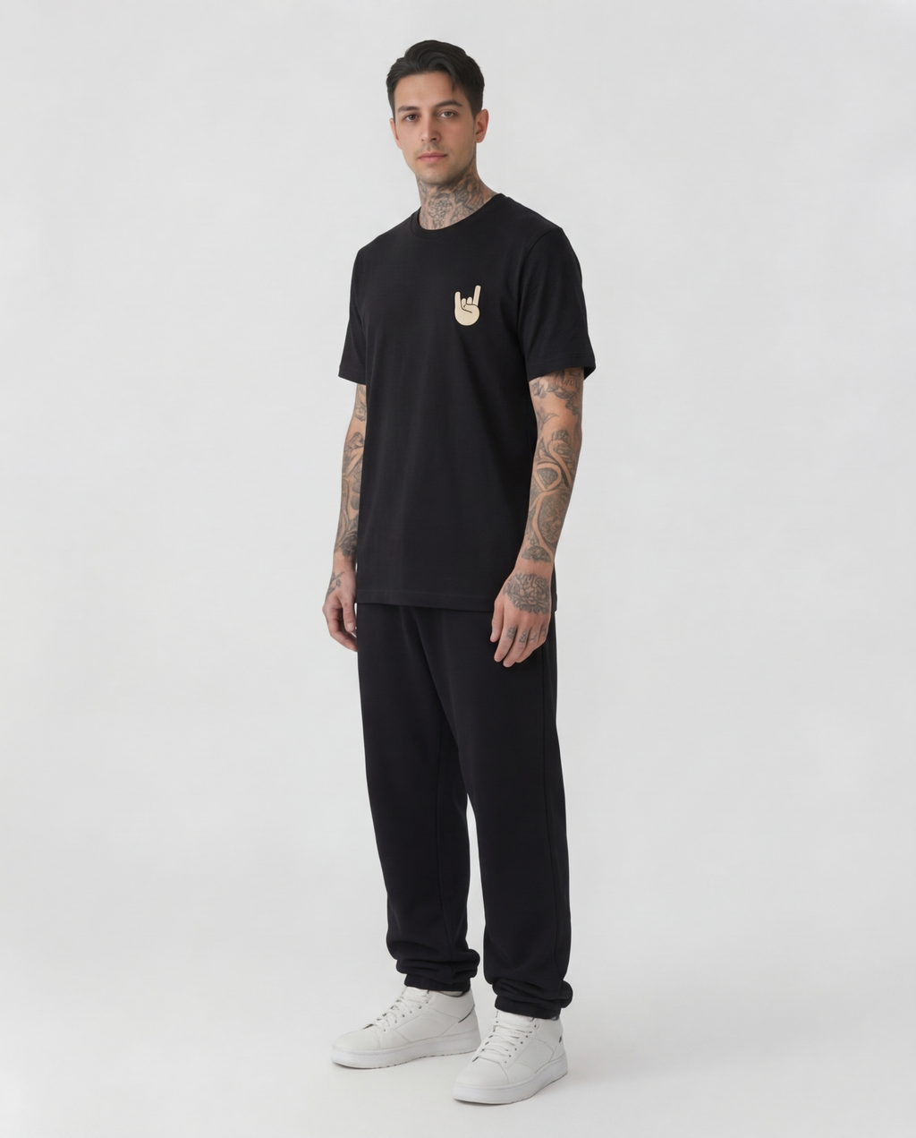 EM-JI T-SHIRT ROCK & ROLL BLACK