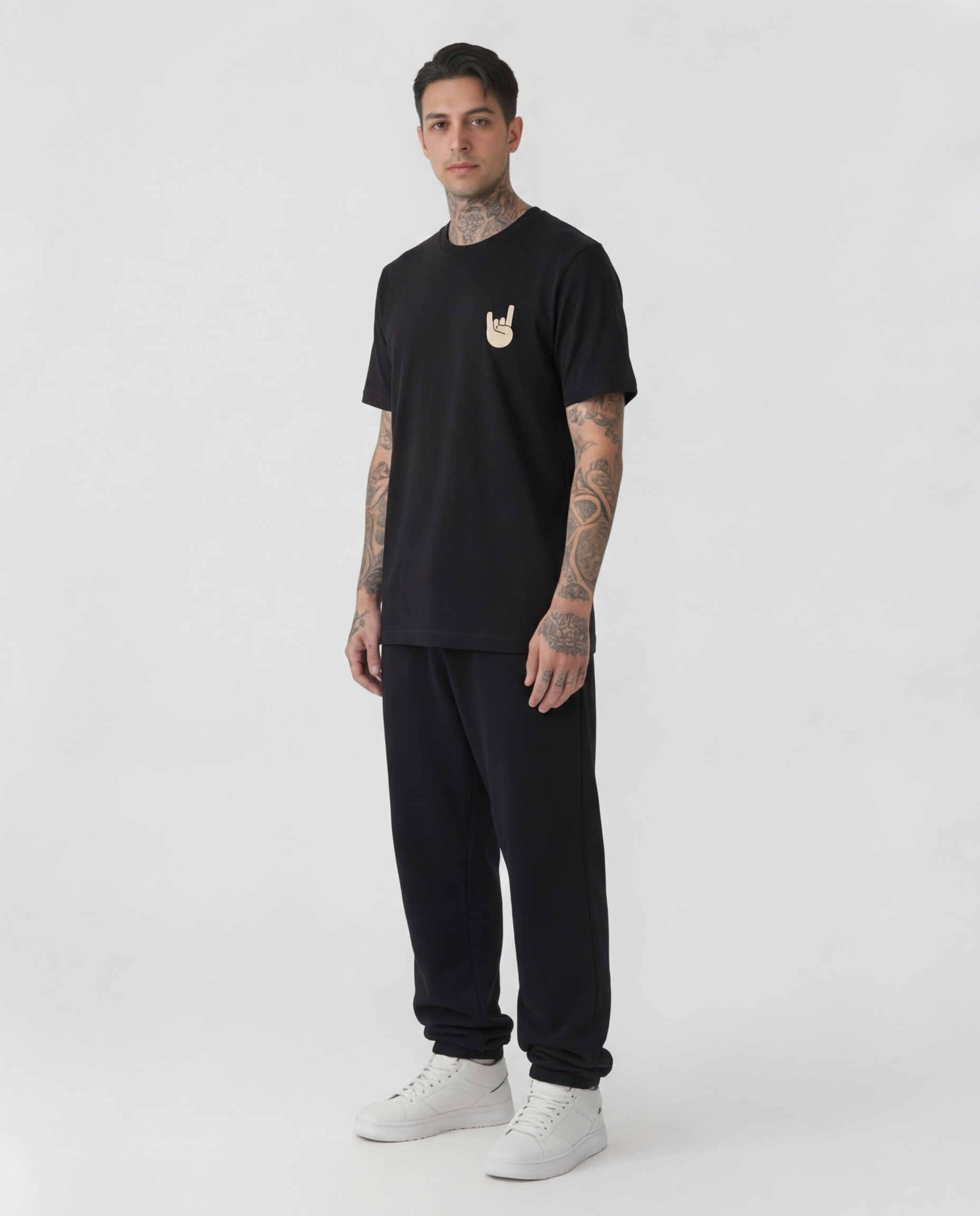 EM-JI T-SHIRT ROCK & ROLL BLACK