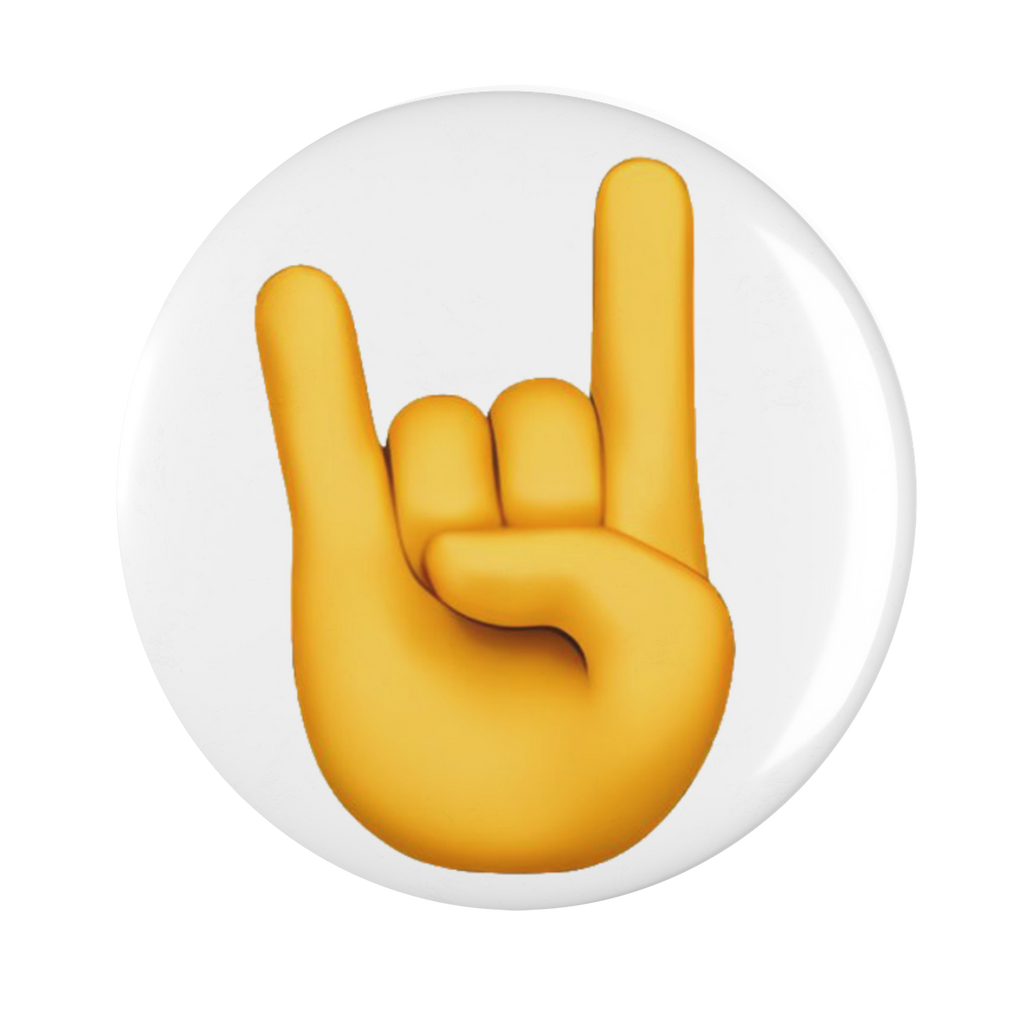 Round Magnet — Rock On Emoji