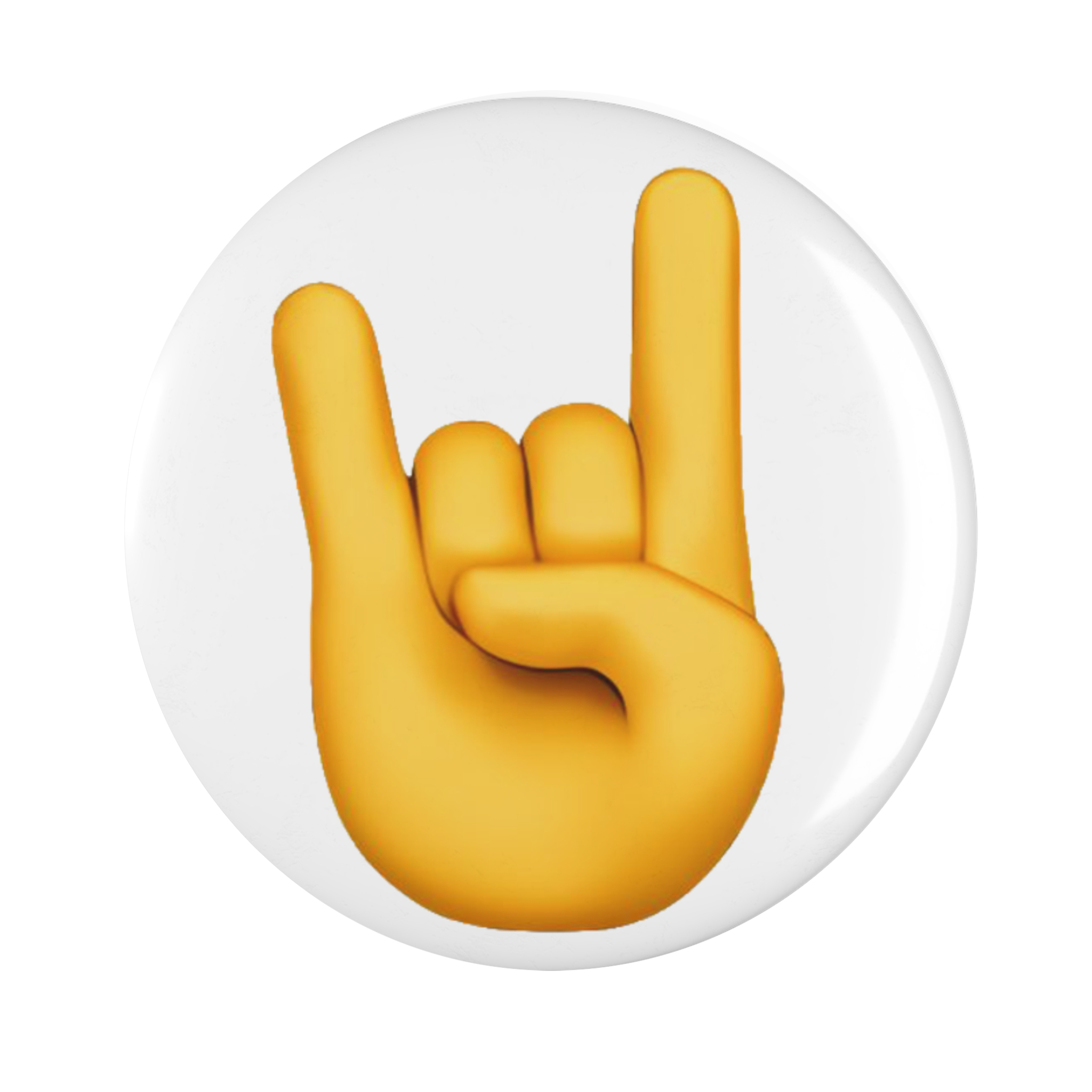 Round Magnet — Rock On Emoji