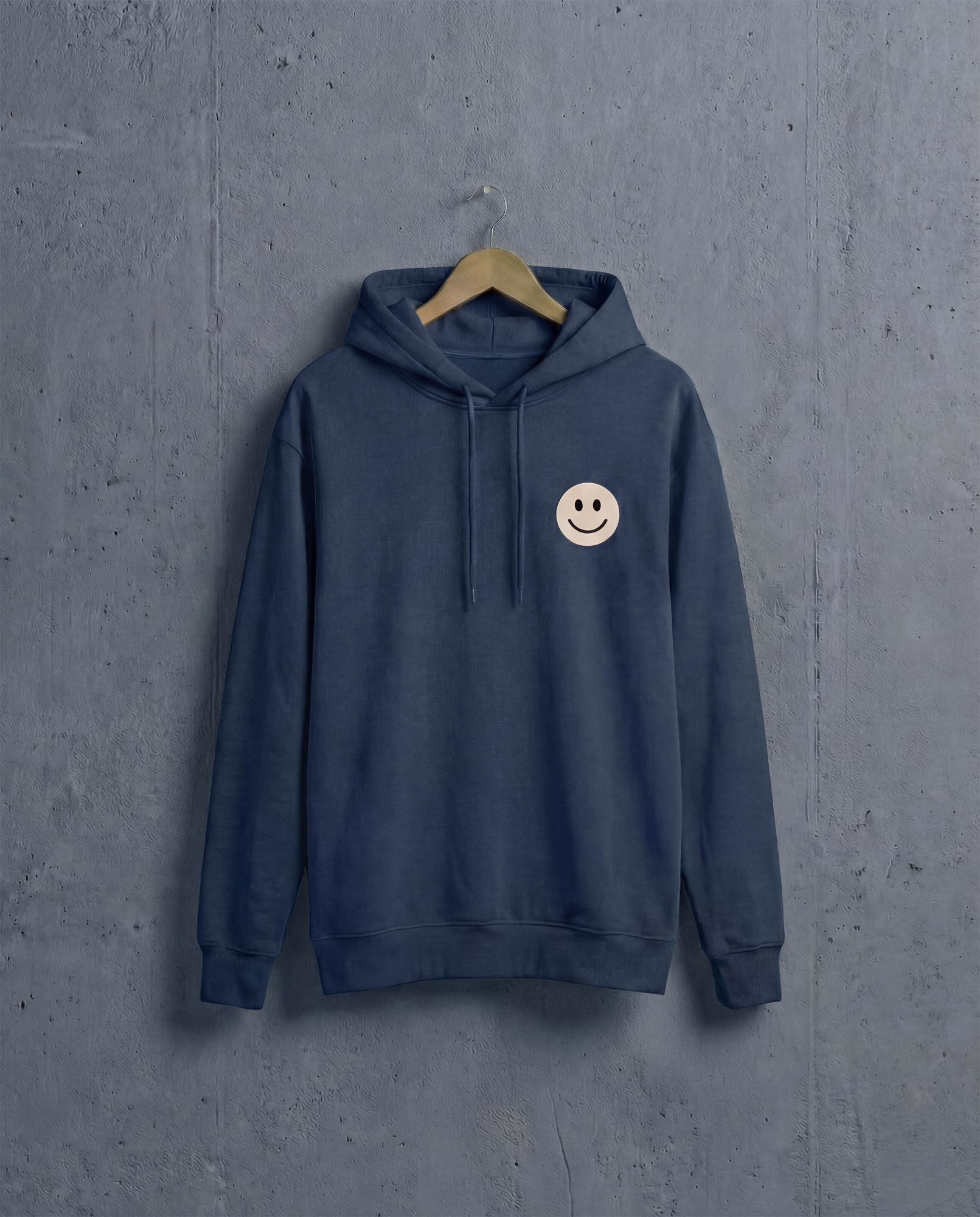 EM-JI HOODIE SMILE - NAVY