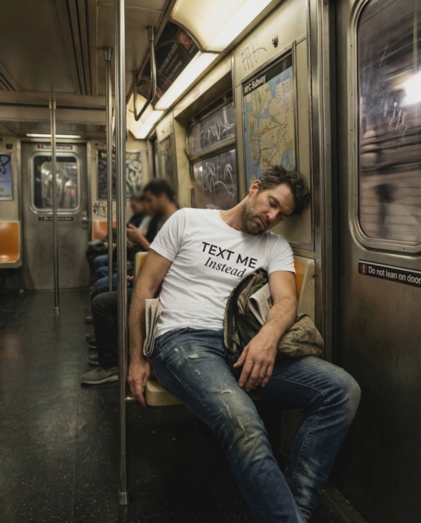 T-SHIRT TEXT ME BLACK