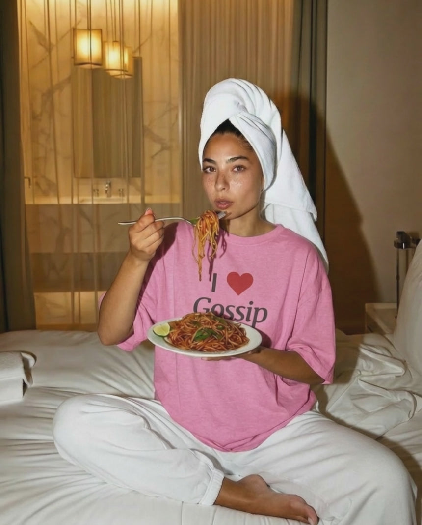 I LOVE GOSSIP V-NECK TEE FOR HER